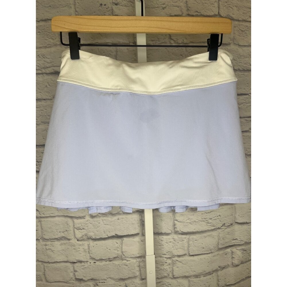 Lululemon Pace Setter Skirt Athletica Skort Light Blue and Orange Colors Size 6